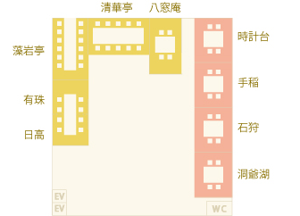 【３階】掘りごたつ個室フロアマップ